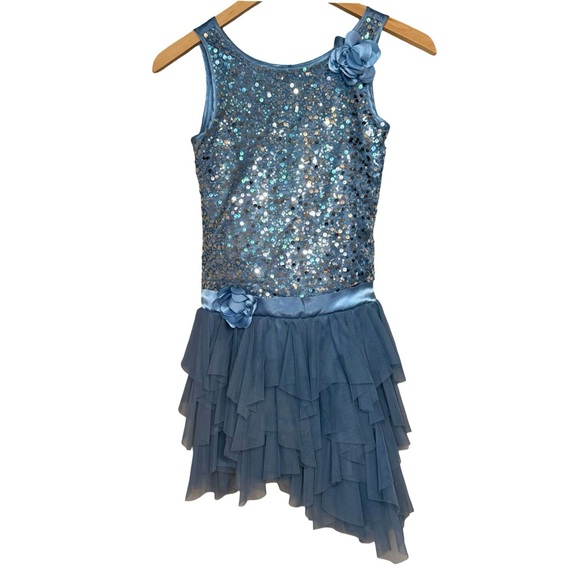 Biscotti Other - BISCOTTI Blue Sequin Tiered Special Occasion Dress Fancy Party Size 12